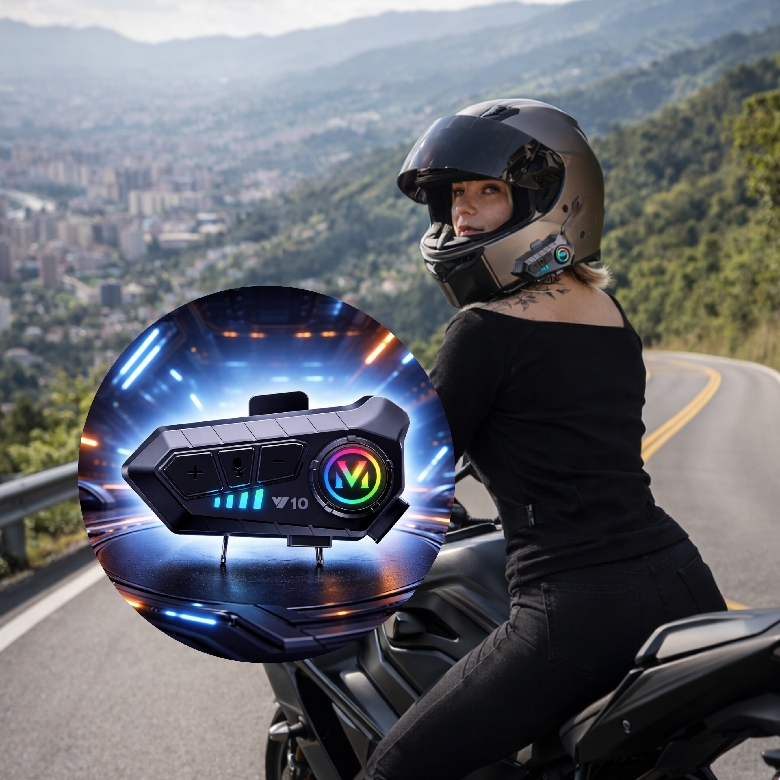 Gray helmet for bikers